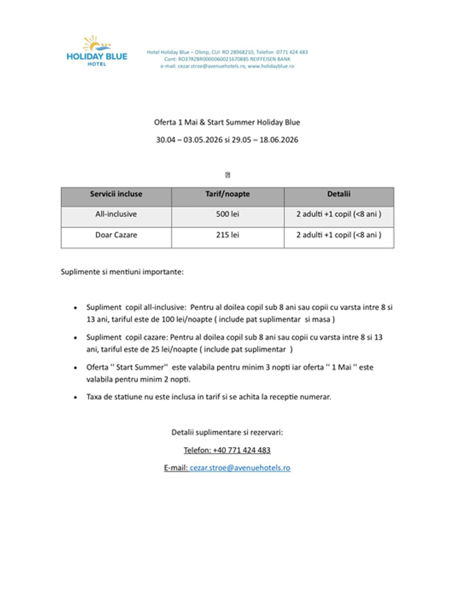 Oferte cazare Avenue Hotels – pentru membrii Partidului Patrioților